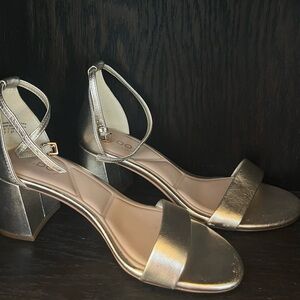 Aldo Gold Block Heel Heels